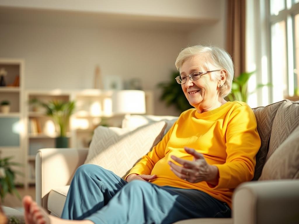 Person experiencing relief from nerve discomfort after using Arialief review recommended supplement